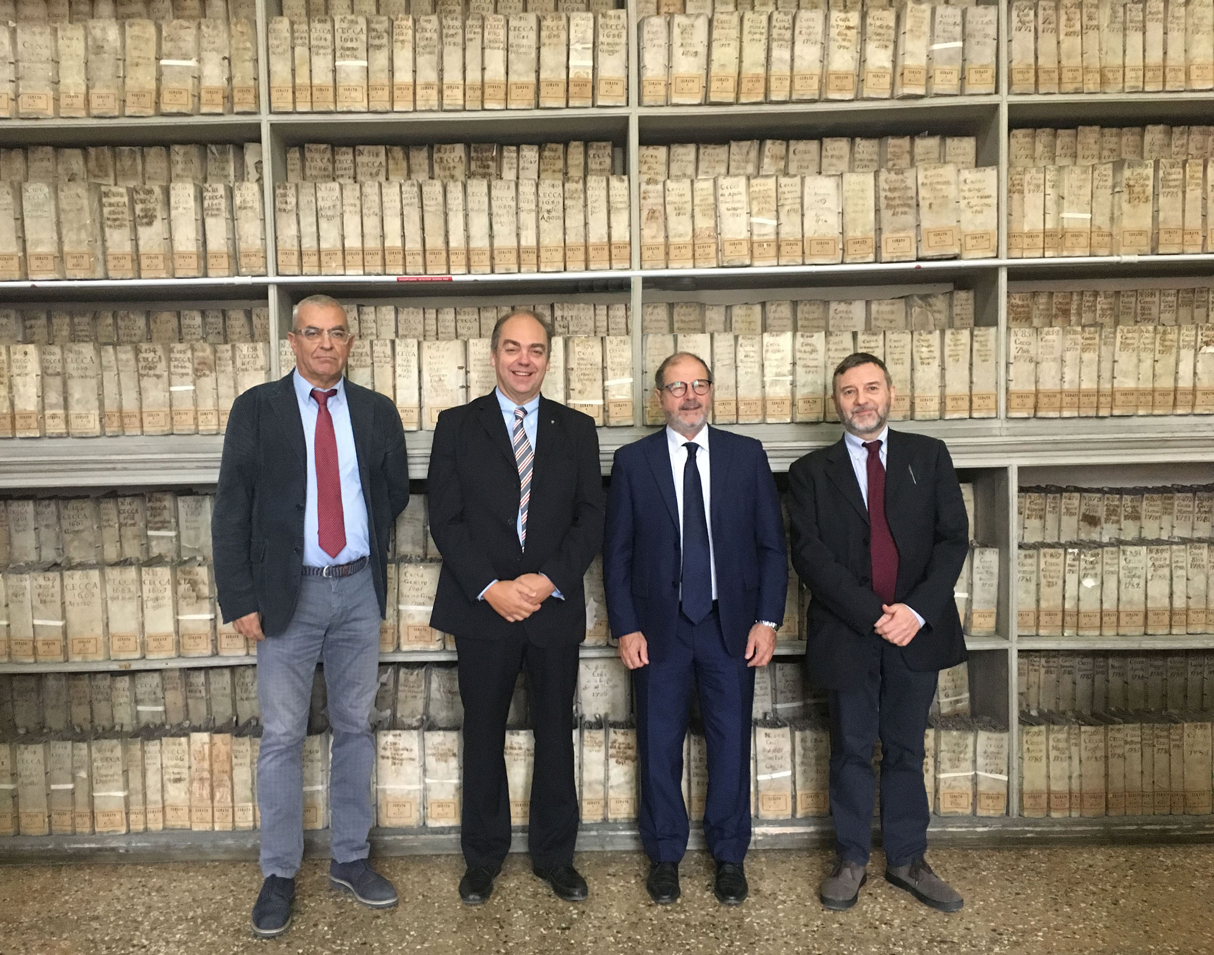 da sx: Giovanni Caniato, Gianni Penzo Doria, Vittorio Zappalorto ed Eurigio Tonetti